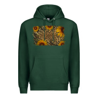 Sports Green Camouflage Leopard Sunflower Background Premium Hoodie - Jasminsmagicworld