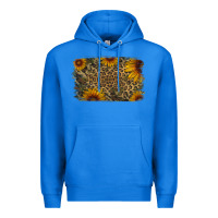 True Royal Camouflage Leopard Sunflower Background Premium Hoodie - Jasminsmagicworld