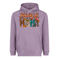 Lavender thankful mama highland cow Heavyweight Hoodie - RacoonDesign