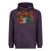 Plum thankful mama highland cow Heavyweight Hoodie - RacoonDesign