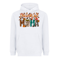 White thankful mama highland cow Heavyweight Hoodie - RacoonDesign