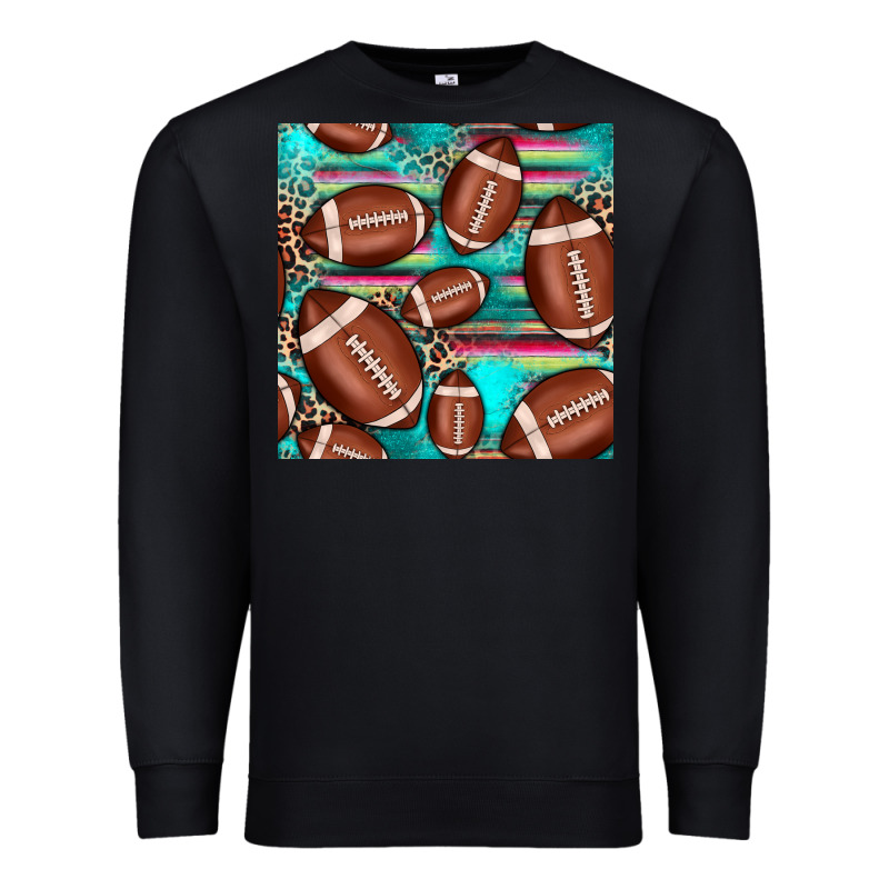 Football Leopard Turquoise Seamless Pattern Premium Sweatshirt by JahusDesignShop | Teevron