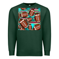 Sports Green football leopard turquoise seamless pattern Premium Sweatshirt - JahusDesignShop