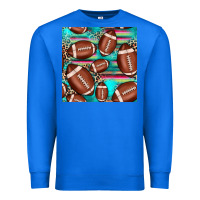 True Royal football leopard turquoise seamless pattern Premium Sweatshirt - JahusDesignShop