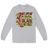 Moon Dust steppin into black history Long Sleeve Tee - Zillion Design Studio