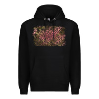 Black Camouflage Pink Leopard Background Premium Hoodie - Jasminsmagicworld