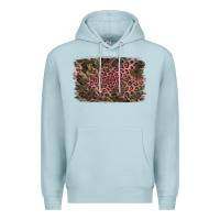 Blue Mist Camouflage Pink Leopard Background Premium Hoodie - Jasminsmagicworld