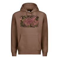 Chestnut Camouflage Pink Leopard Background Premium Hoodie - Jasminsmagicworld