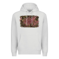 Dove Grey Camouflage Pink Leopard Background Premium Hoodie - Jasminsmagicworld