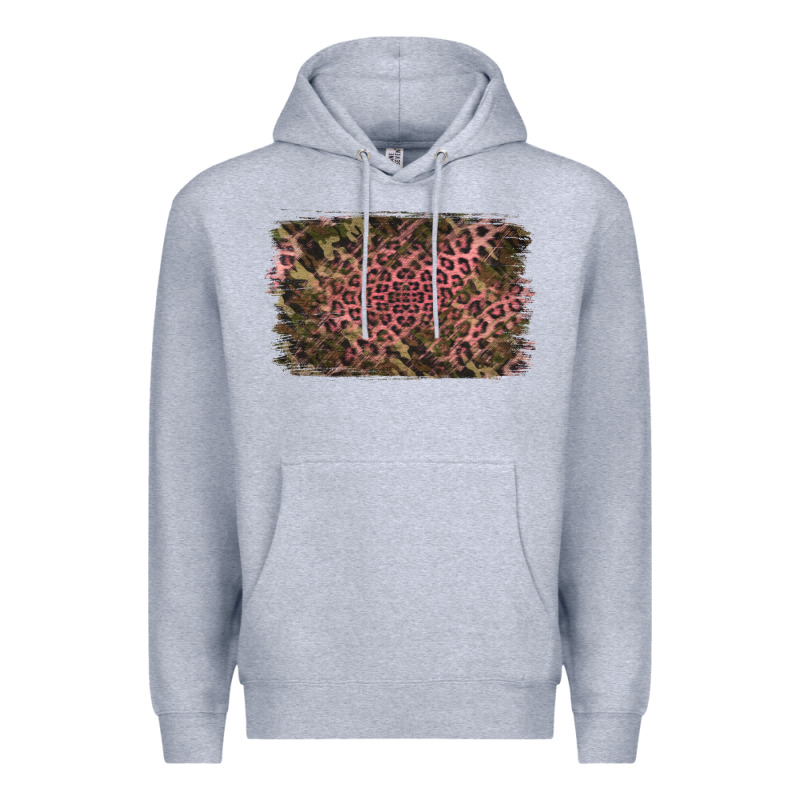Camouflage Pink Leopard Background Premium Hoodie by Jasminsmagicworld | Teevron