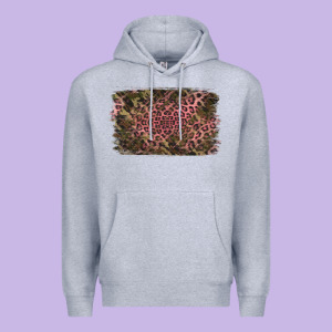 Camouflage Pink Leopard Background Premium Hoodie Designed By Jasminsmagicworld