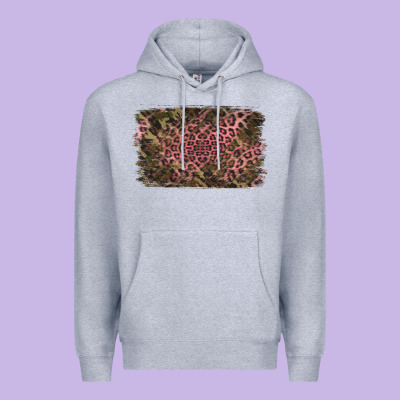 Camouflage Pink Leopard Background Premium Hoodie Designed By Jasminsmagicworld