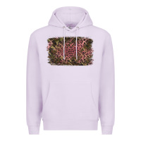 Lilac Camouflage Pink Leopard Background Premium Hoodie - Jasminsmagicworld