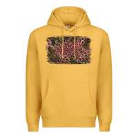 Mustard Camouflage Pink Leopard Background Premium Hoodie - Jasminsmagicworld