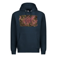 Navy Camouflage Pink Leopard Background Premium Hoodie - Jasminsmagicworld