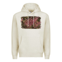 Oatmeal Heather Camouflage Pink Leopard Background Premium Hoodie - Jasminsmagicworld