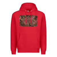 Red Camouflage Pink Leopard Background Premium Hoodie - Jasminsmagicworld