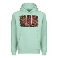 Seafoam Camouflage Pink Leopard Background Premium Hoodie - Jasminsmagicworld