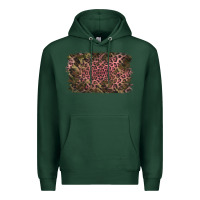Sports Green Camouflage Pink Leopard Background Premium Hoodie - Jasminsmagicworld