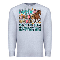 Heather Grey heres to strong women Premium Sweatshirt - Artiststas