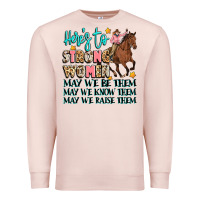 Pale Pink heres to strong women Premium Sweatshirt - Artiststas
