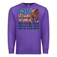 Purple heres to strong women Premium Sweatshirt - Artiststas