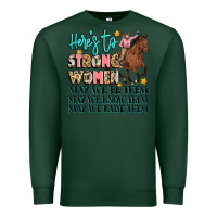 Sports Green heres to strong women Premium Sweatshirt - Artiststas