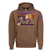 Chestnut i'm just here for the snacks #basketball sister Zipper Hoodie - Zillion Design Studio