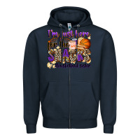 Navy i'm just here for the snacks #basketball sister Zipper Hoodie - Zillion Design Studio
