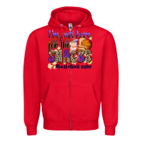 Red i'm just here for the snacks #basketball sister Zipper Hoodie - Zillion Design Studio