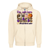 Sandshell i'm just here for the snacks #basketball sister Zipper Hoodie - Zillion Design Studio