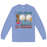 Colony Blue i just served 100 days of school volleyball Long Sleeve Tee - Zillion Design Studio