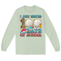 Matcha i just served 100 days of school volleyball Long Sleeve Tee - Zillion Design Studio