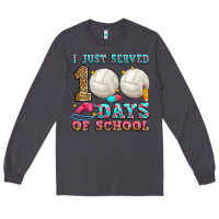 Smoke i just served 100 days of school volleyball Long Sleeve Tee - Zillion Design Studio