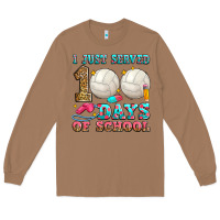 Toasted Coconut i just served 100 days of school volleyball Long Sleeve Tee - Zillion Design Studio