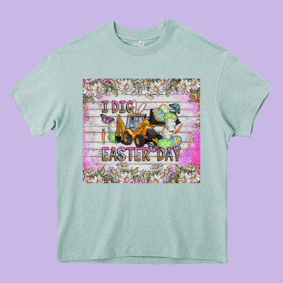 I Dig Easter Day Heavy Core Tee Designed By Cowhidedigitalart