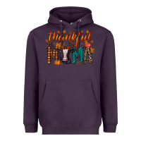 Plum thankful mama holstein cow Heavyweight Hoodie - RacoonDesign