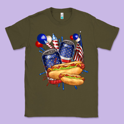 Classic Tee hotdog with beers billie wilder