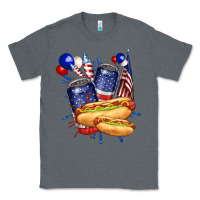 Charcoal Heather hotdog with beers billie wilder Classic Tee - texasbilliewilder