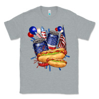 Heather Grey hotdog with beers billie wilder Classic Tee - texasbilliewilder