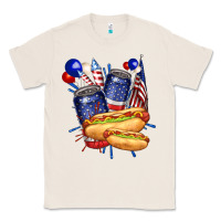 Natural hotdog with beers billie wilder Classic Tee - texasbilliewilder