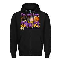 Black i'm just here for the snacks #basketball brother Zipper Hoodie - Zillion Design Studio