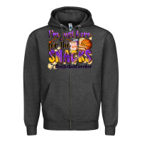 Charcoal Heather i'm just here for the snacks #basketball brother Zipper Hoodie - Zillion Design Studio