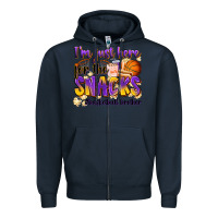 Navy i'm just here for the snacks #basketball brother Zipper Hoodie - Zillion Design Studio