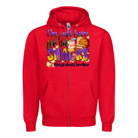 Red i'm just here for the snacks #basketball brother Zipper Hoodie - Zillion Design Studio
