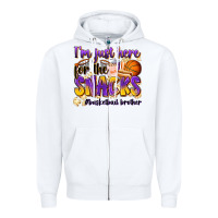 White i'm just here for the snacks #basketball brother Zipper Hoodie - Zillion Design Studio