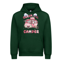 Forest Green queen of the camper Urban Hoodie - MaliasSmallBusiness