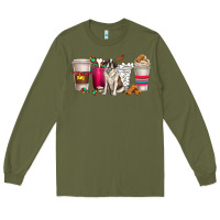 Army Green st. bernard dog coffee cups Long Sleeve Tee - texasbilliewilder