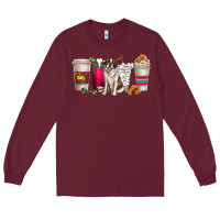 Burgundy st. bernard dog coffee cups Long Sleeve Tee - texasbilliewilder