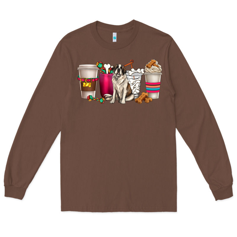 St. Bernard Dog Coffee Cups Long Sleeve Tee by texasbilliewilder | Teevron